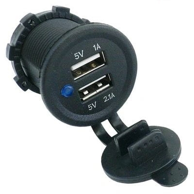 Ładowarka USB 12-24V / 5V 1-2A, podwójna
