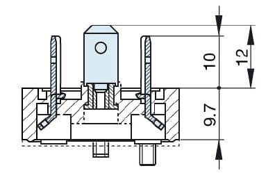 932597100 GSA300 gniazdo na panel 4 tory, 400V, 16A