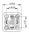 932597100 GSA300 gniazdo na panel 4 tory, 400V, 16A