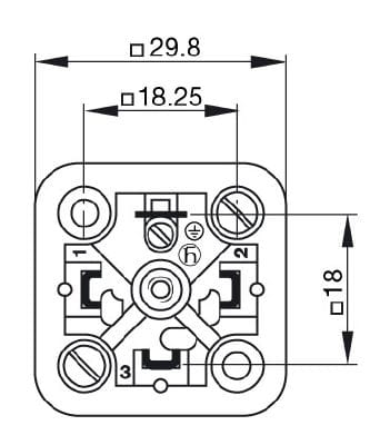 932597100 GSA300 gniazdo na panel 4 tory, 400V, 16A