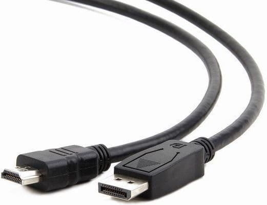 Przyłącze kablowe Displayport - HDMI; długość 5m; czarny