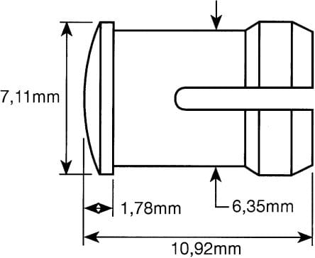 CLB300GTP klosz diody LED 5mm