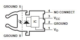 HFBR2528Z odbiornik światłowodowy 10MBd