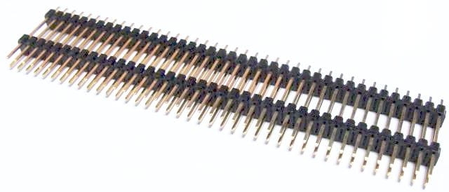 PH80DS-45-3-3 listwa kołkowa dwurzędowa prosta 2x40pin; wysokość 45; raster 2,54