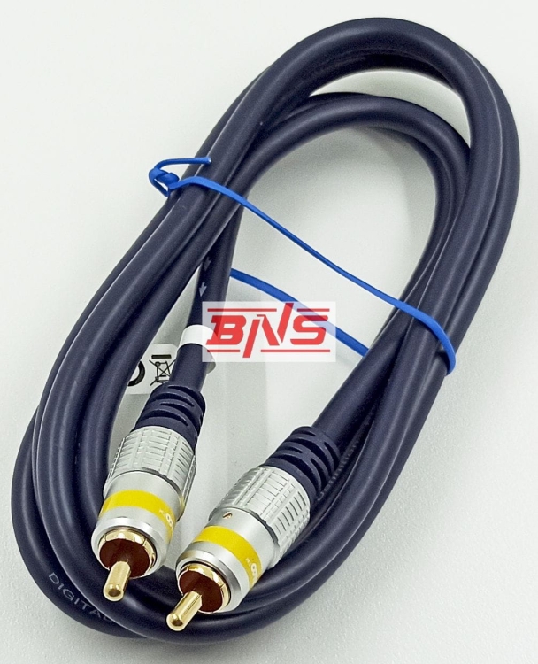 Przyłącze kablowe coaxial RCA (wtyk - wtyk) ; długość 2,5m