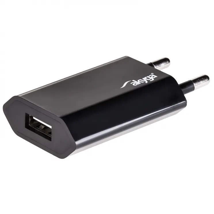Ładowarka sieciowa  1x USB 5V, 1A,  czarna