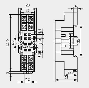 GZ2 podstawka przekaźnika