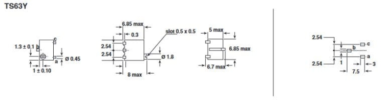 84WR10KL potencjometr wieloobrotowy 10K wymiary