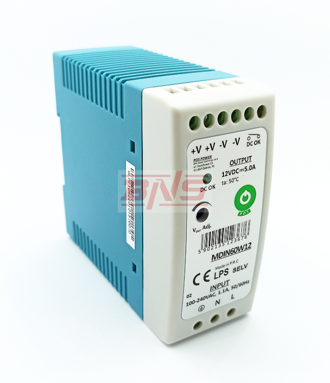 MDIN-60-12 zasilacz impulsowy 12V