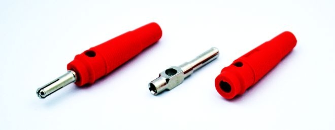 Wtyk bananowy guma, skręcany