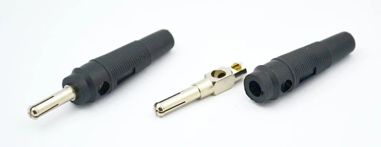 Wtyk bananowy guma, skręcany