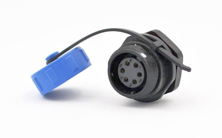 SP1312/S6 gniazdo na panel 6-pin