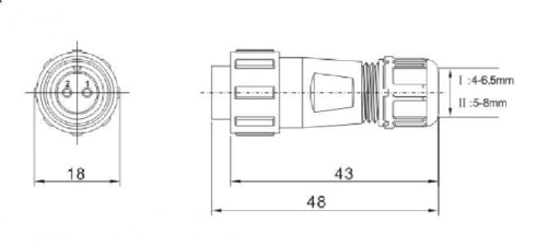 SP1310/S6 gniazdo na przewód 6-pin