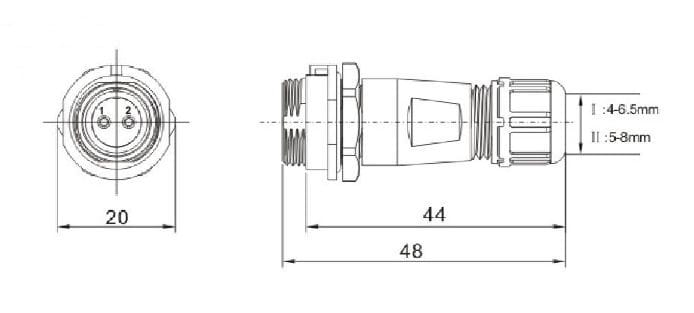 SP1311/P3 wtyk na przewód 3-pin