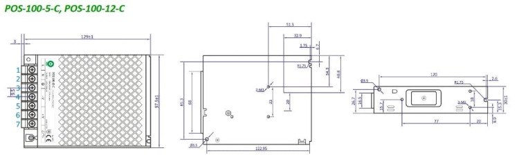 POS-100-12-C zasilacz impulsowy 12V