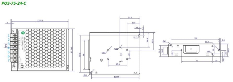 POS-75-24-C zasilacz impulsowy 24V