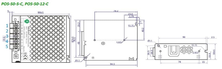 POS-50-5-C zasilacz impulsowy 5V