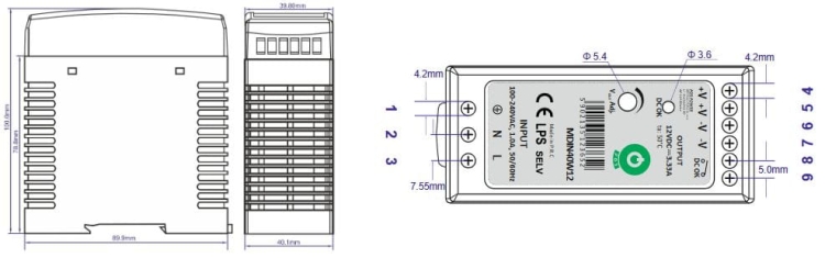 MDIN40W24 zasilacz impulsowy 24V