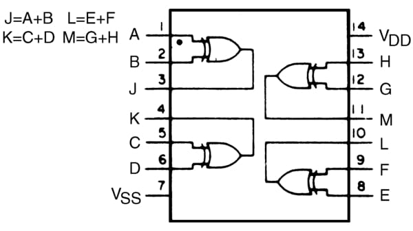 CD4030 bramka logiczna XOR