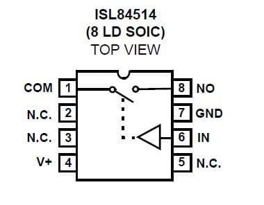 ISL84514IBZ układ przełącznika analogowy wyjścia
