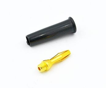 LAW04 wtyk bananowy lutowany czarny