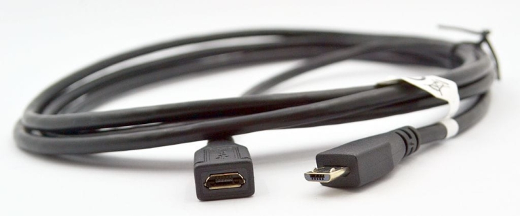 Przedłużacz komputerowy wtyk / gniazdo mikro USB