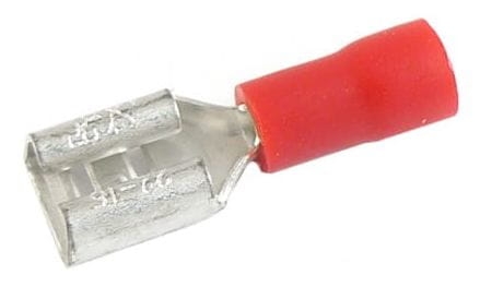 Konektor izolowany żeński czerwony 4,8x0,8