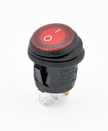 KCD5-R przełącznik kołyskowy okrągły czerwony