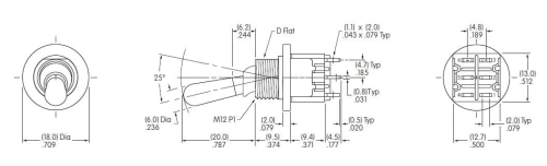 M2023WBG01 przełącznik dźwigniowy