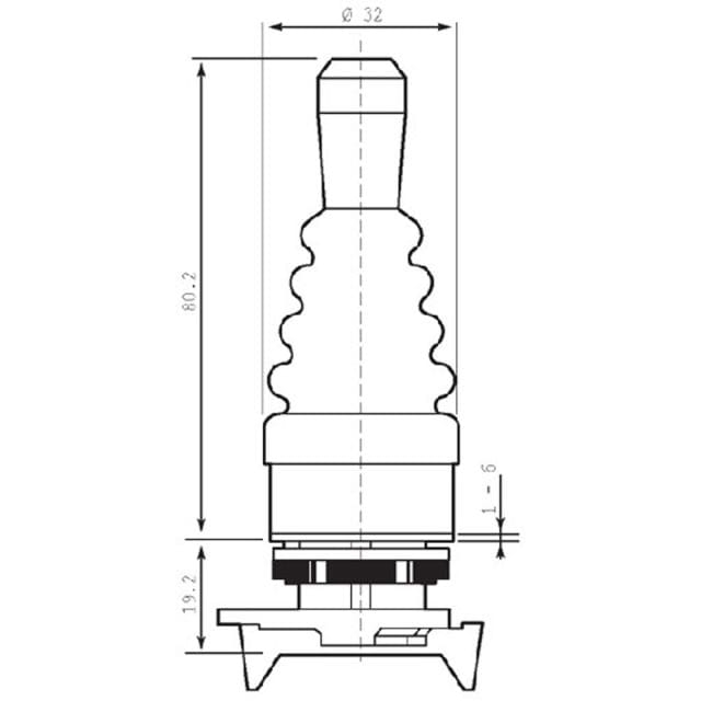 PMJN8Q joystick przełącznik wymiary