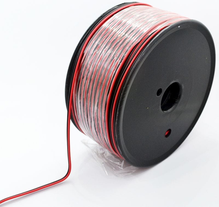 2x2,50mm TLYp przewód głośnikowy czarno-czerwony