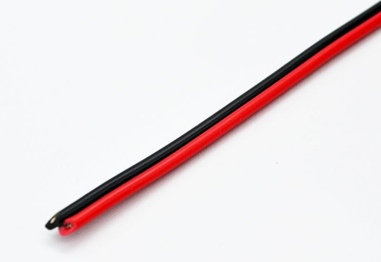 2x1,00mm TLYp przewód głośnikowy czarno-czerwony