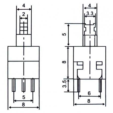 YW4-104 mikroprzełącznik do druku ON-OFF