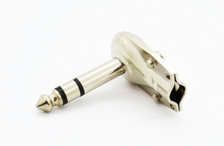 Wtyk Jack 6,3 stereo metalowy kątowy