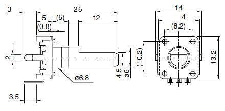 EC12 przełącznik obrotowy enkoder 24-impulsowy