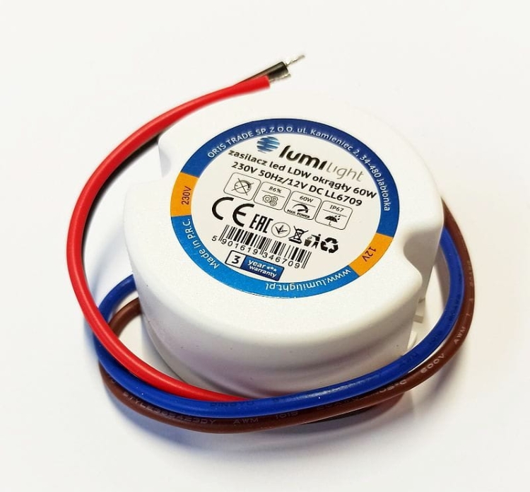 LDW60W12V zasilacz dopuszkowy 12V