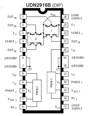 UDQ2916LB sterownik silnika krokowego bipolarnego