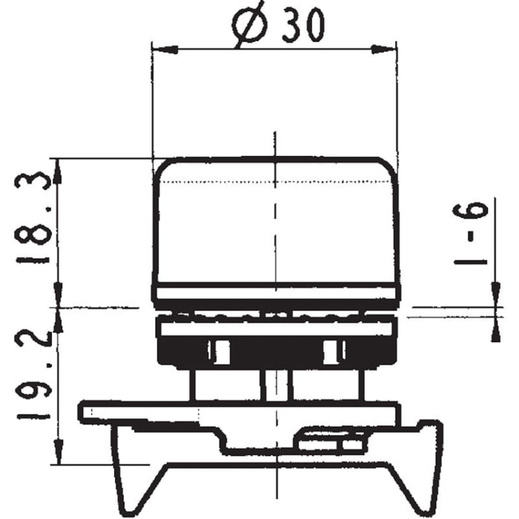 PPRN8/F panelowy przycisk monostabilny wymiary