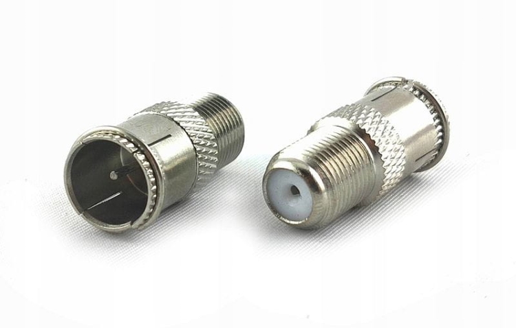 Adapter - przejściówka F wtyk / F gniazdo