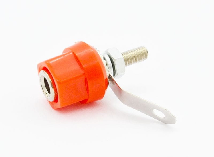 Gniazdo bananowe sześciokątne nikiel czerwone