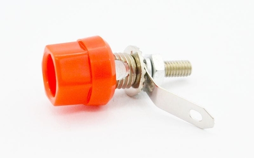 Gniazdo bananowe sześciokątne nikiel czerwone