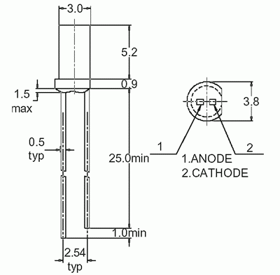 L-424YDT dioda LED żółta