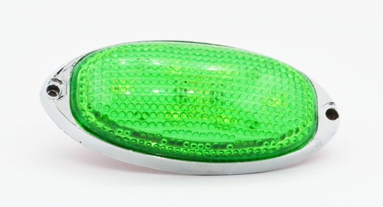 639LW-G kontrolka LED owalna 12V - zielona