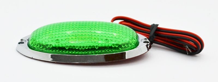 639LW-G kontrolka LED owalna 12V - zielona