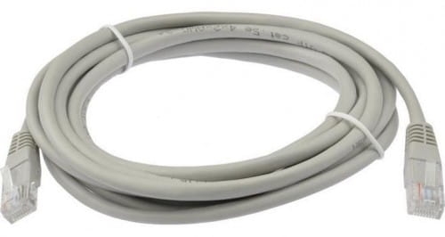 Patchcord RJ45 UTP 5e, długość 1m - szary