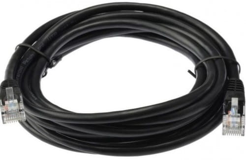 Patchcord RJ45 UTP 5e, długość 3m - czarny
