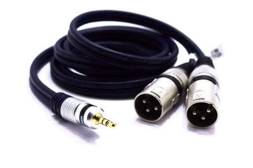 Przyłącze kablowe 2x XLR - wtyk Jack 3.5mm stereo