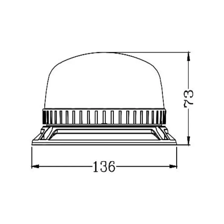 Lampa ostrzegawcza pomarańczowa, błyskowa wymiary