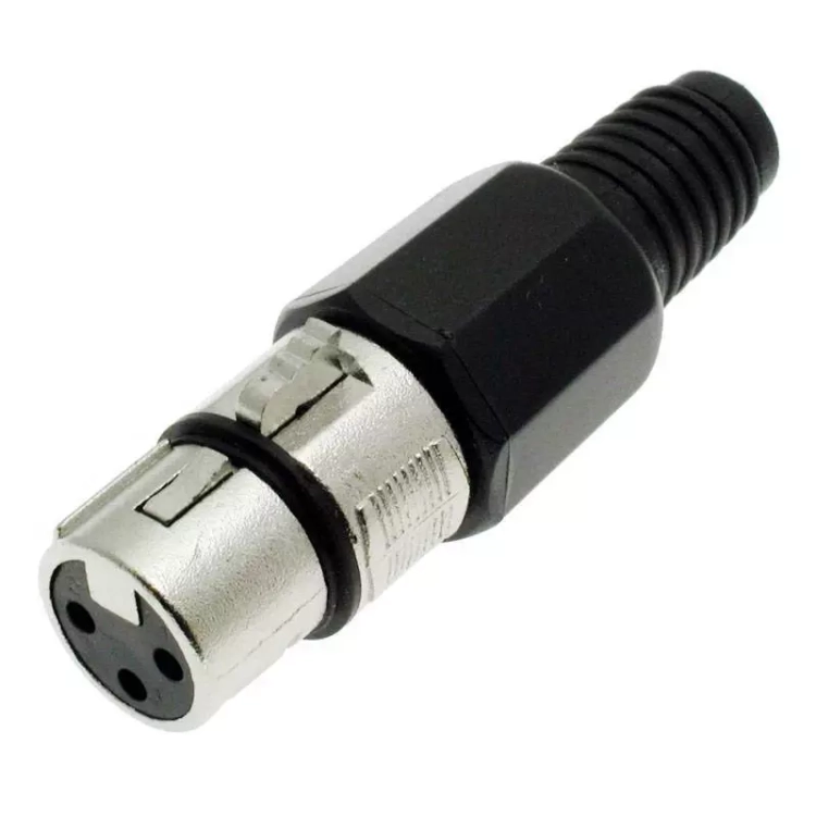 Złącze mikrofonowe gniazdo XLR 3-pin montaż na przewód
