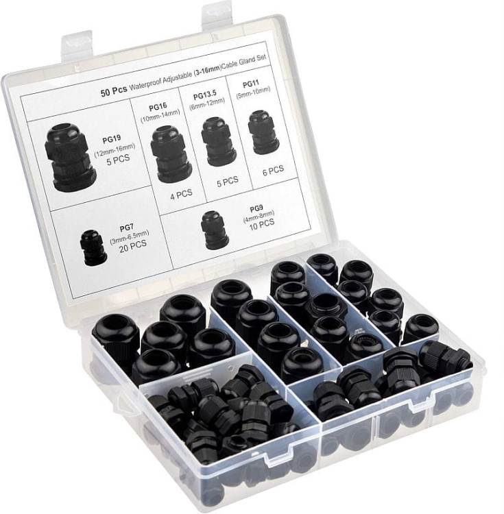 Zestaw przepustów kablowych dławnic 50szt